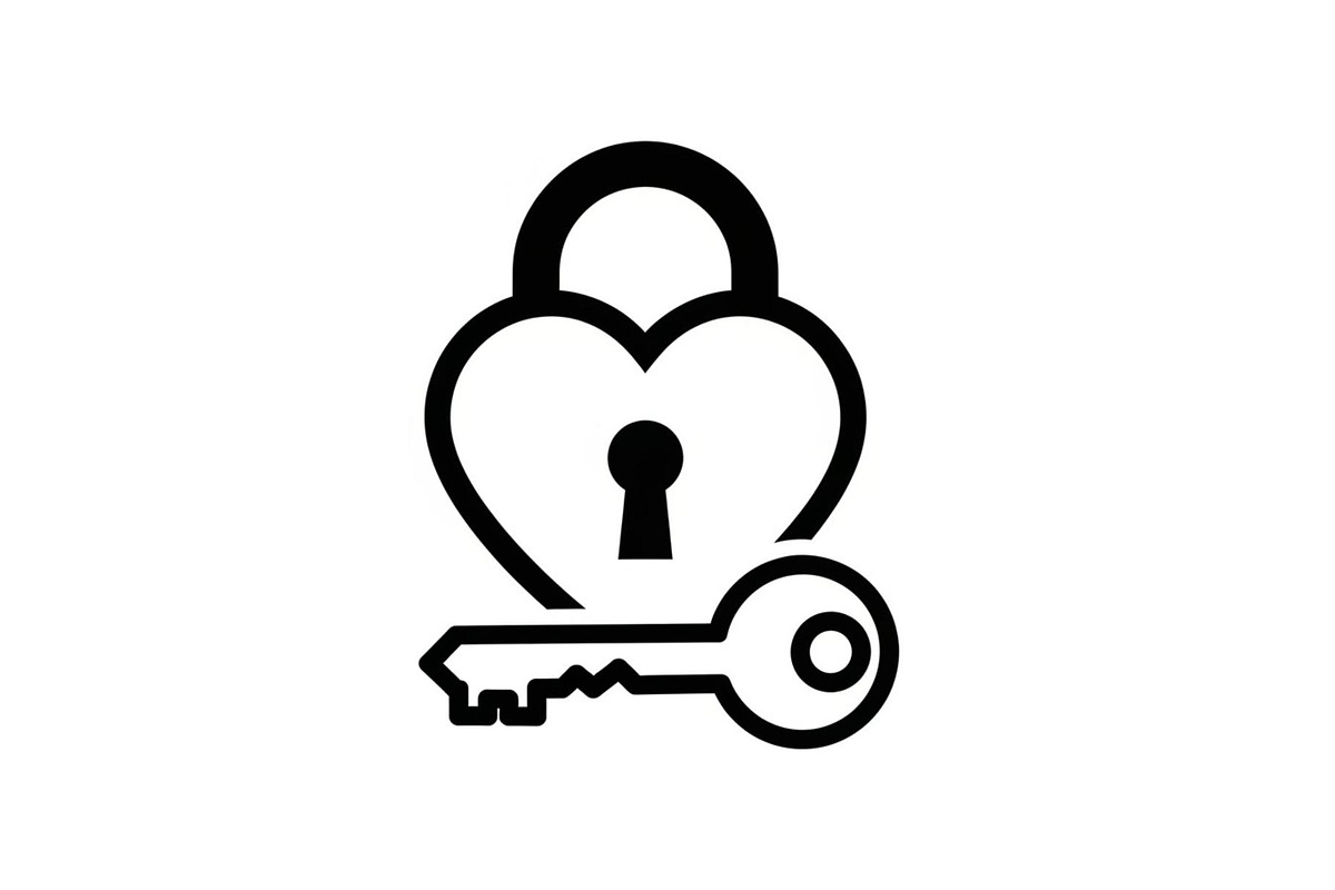 Heart Lock and Key Silhouette Icons, an Illustration by Designer_Momina (Photo 26 of 51)