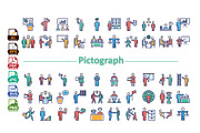 Pictograph Vector Icons, a Solid Icon by Vector Portal (Thumbnail 1 of 6)