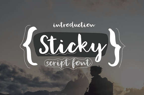 New! Sticky | script font preview 8