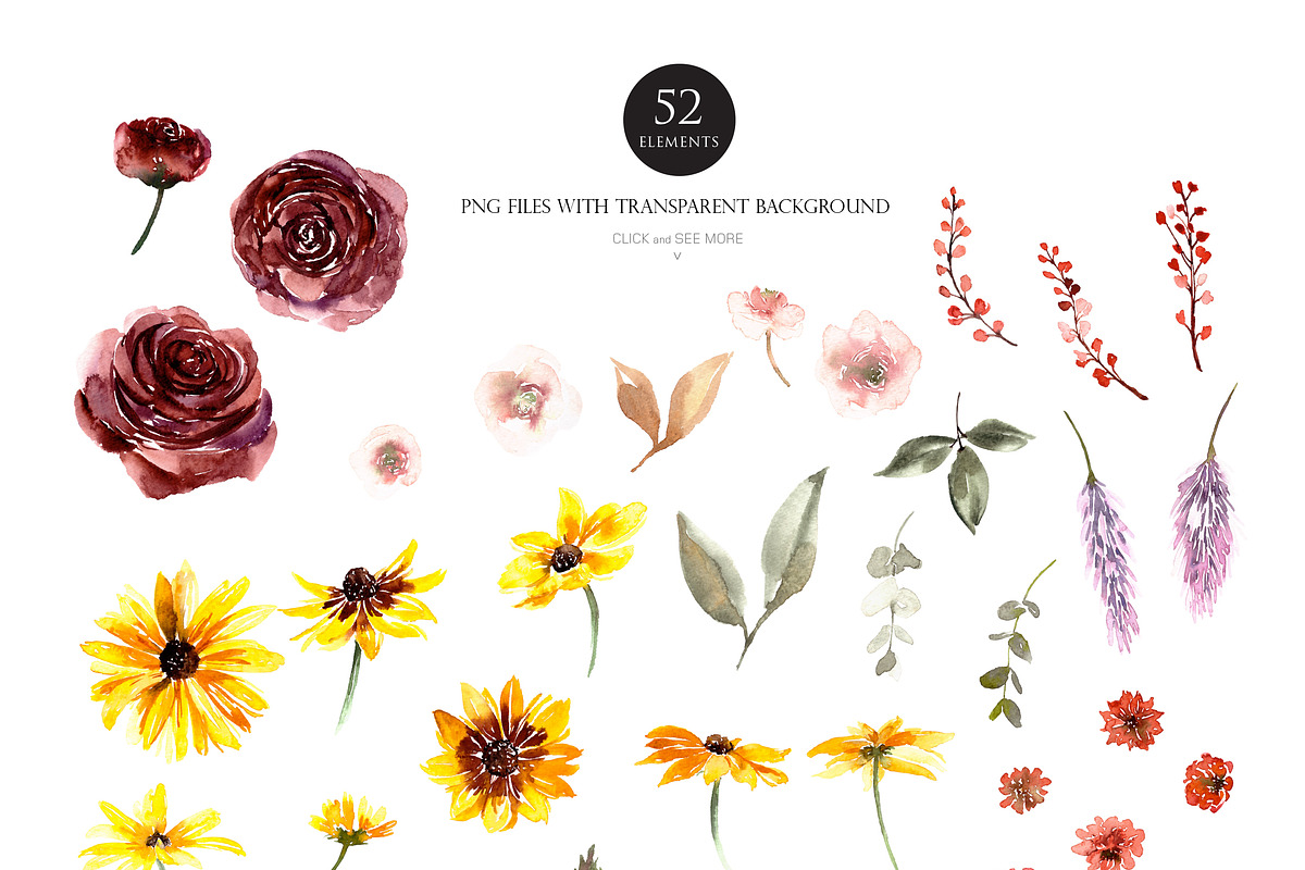 Watercolor flower - Halloween Fall, an Illustration by Beigetime (Photo 8 of 12)