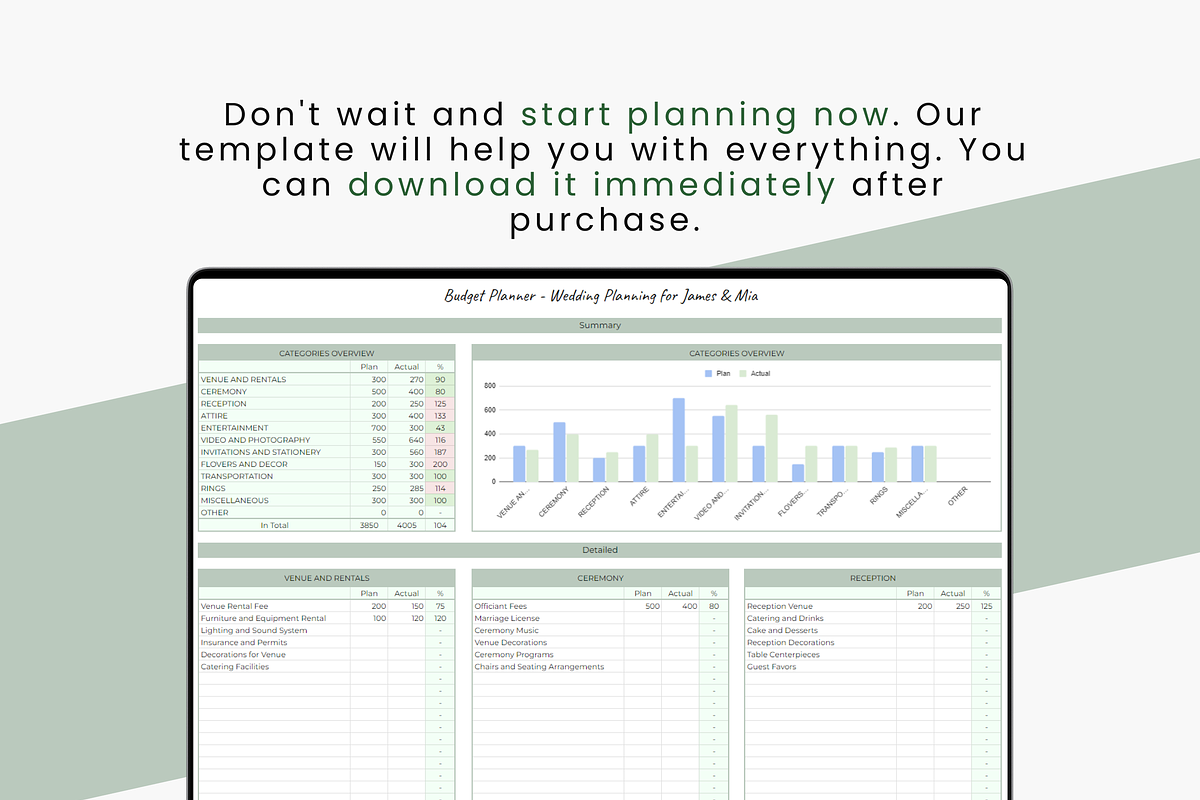 Wedding Planner Spreadsheet, a Templates & Theme by MondaySpark (Photo 7 of 7)