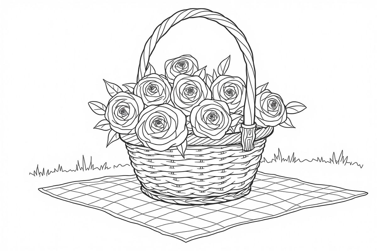 Spring Flower Coloring Art, an Illustration by hafijul (Photo 3 of 9)