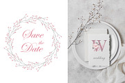 Dusty pink watercolor floral set, a Graphic by TatiArti (Thumbnail 3 of 12)