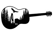 Nature Landscape Guitar Silhouette, an Object Illustration by Creativeshirt (Thumbnail 18 of 31)