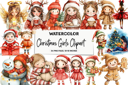 Christmas Girls Clipart