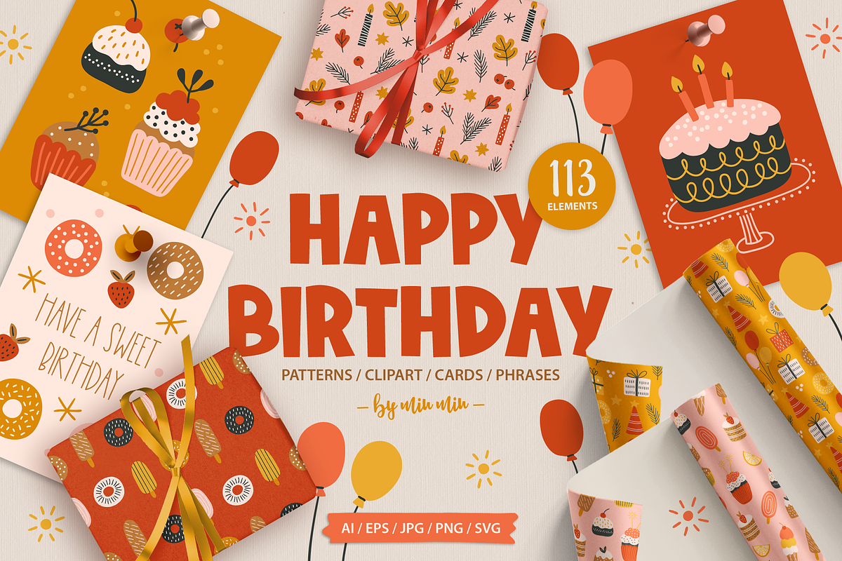 Happy Birthday Kit, a Decorative Illustration by miumiu (Photo 1 of 16)