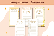 Happy Birthday List Templates Canva, a Templates & Theme by TemplateCastleStore (Thumbnail 2 of 9)