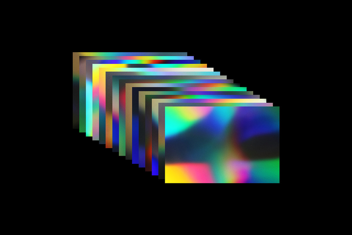 Holographic Foil Gradient Textures, a Texture Graphic by TuomoDesign (Photo 3 of 4)