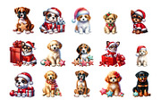 Christmas Gingerbread Dogs Clipart, an Animal Illustration by ElenazlataArt (Thumbnail 3 of 3)