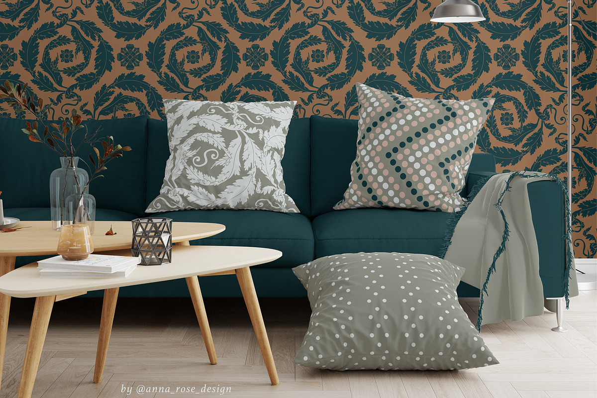 Moody Renaissance Acanthus Patterns, a Pattern Graphic by Rose Design (Photo 9 of 12)
