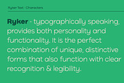 Ryker, a Sans Serif Font by HeadFirst (Thumbnail 2 of 15)