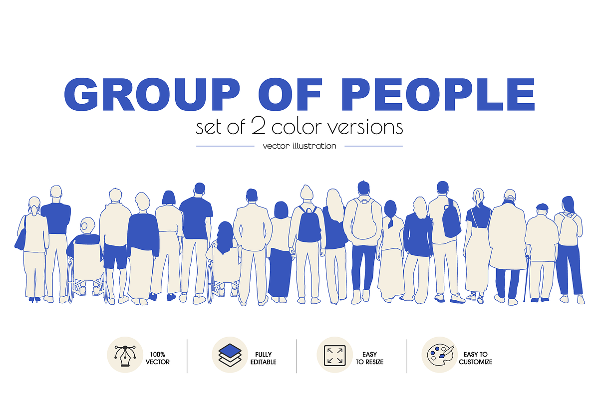 Group of people collection, a Person Illustration by Stafeeva (Photo 1 of 4)