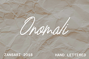Onomali script font, a Script Font by zansari foundry (Thumbnail 1 of 6)