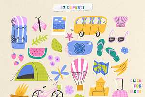 Summer Vector Clipart & Patterns