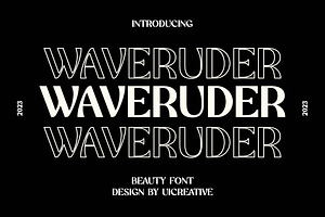 Waveruder Retro Display Font, a Serif Font by UICreative
