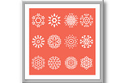 Snowflakes icon collection. Graphic, a Decorative Illustration by RODINA (Thumbnail 3 of 3)