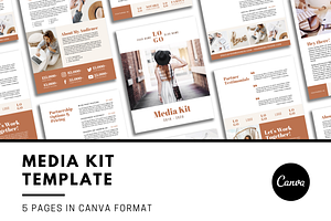 Media Kit Template Canva, a Stationery Template by ProductiveandFree