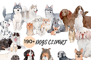 190+ Hand-drawn Watercolor Dogs, an Animal Illustration by ArtbyHien (Thumbnail 1 of 12)