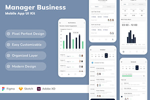 Manager Business Mobile App UI Kit