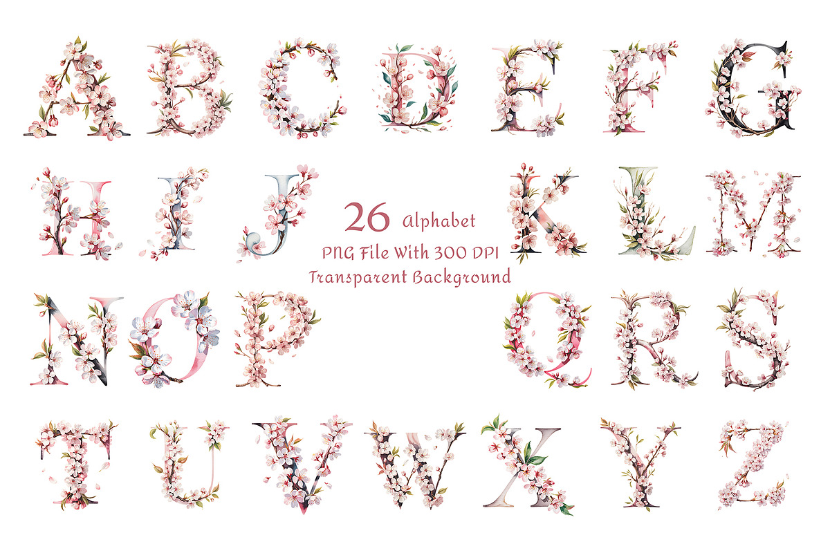Cherry Blossom Watercolor Clipart, a Decorative Illustration by ForhadGFX (Photo 11 of 13)