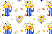 Wild flowers watercolor set, a Background Graphic by Elegantia (Thumbnail 13 of 15)