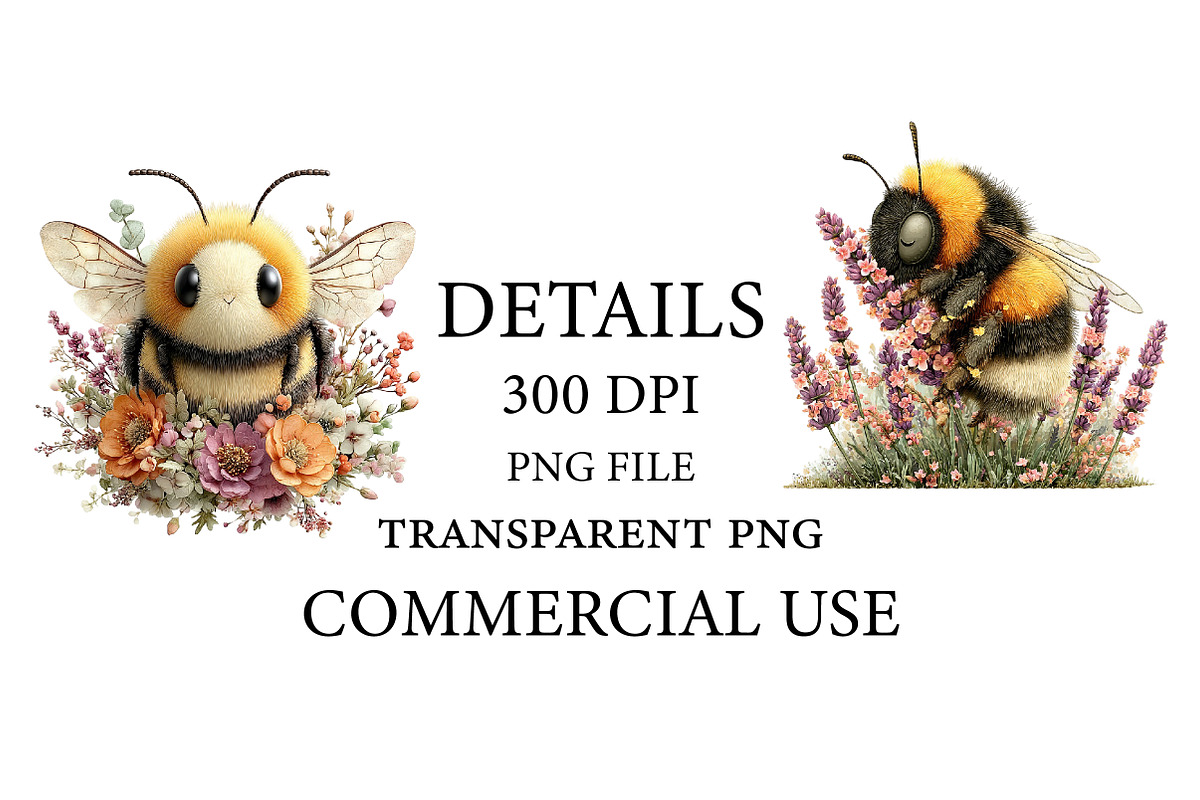 Whimsical GardenBee Clipart, a Seasonal Illustration by Designworld (Photo 3 of 10)