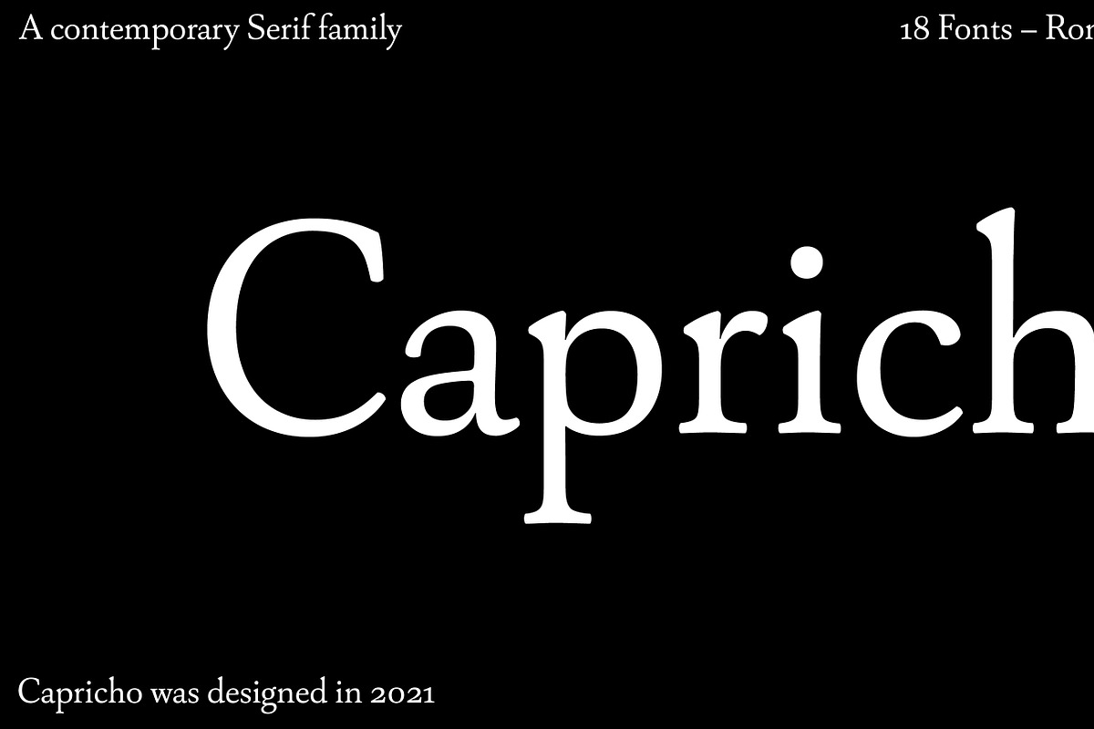 Capricho, a Serif Font by Hoftype (Photo 1 of 14)
