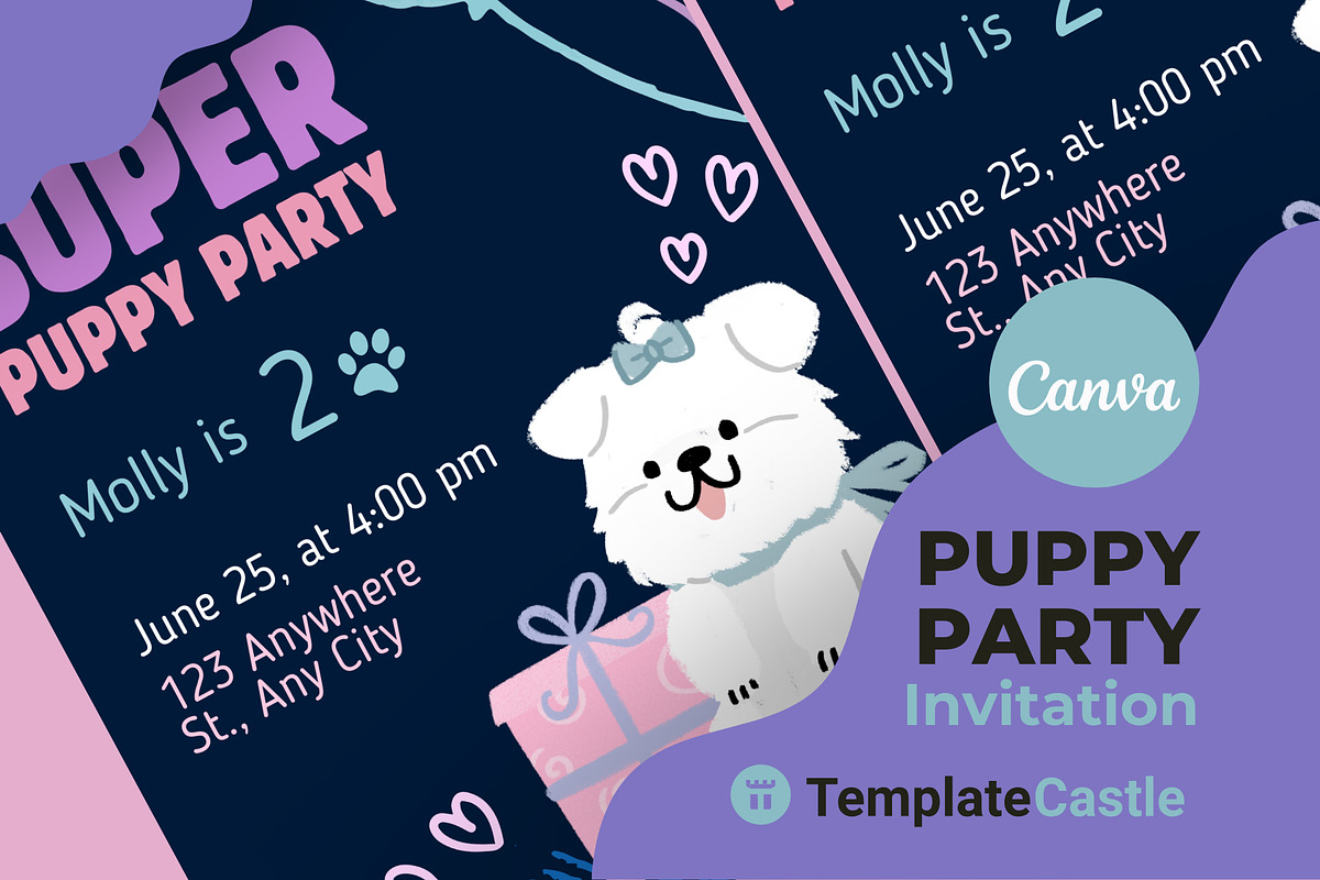 Adorable Super Puppy Party, a Design Template by TemplateCastleStore (Photo 2 of 3)