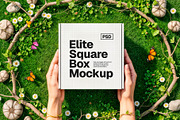 Square Box Packaging Mockup & Hands, a Packaging Mockup by Elite Mockups (Thumbnail 7 of 8)