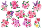 Garden Flowers hand drawn watercolor, a Decorative Illustration by Hanna Hryharenka (Thumbnail 11 of 16)