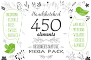 Designer's nature mega pack!, a Decorative Illustration by Lina_Lisichka (Thumbnail 1 of 8)