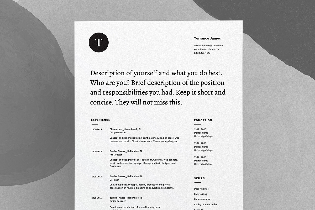 Opus | Modern Resume Template / CV, a Resume Template by Resumodo (Photo 1 of 8)
