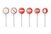 Vector Set of Road Prohibition Signs, an Object Graphic by Gomolach (Thumbnail 1 of 7)