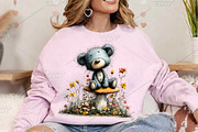 Whimsical Spring Teddy Bear Clipart, an Illustration by Canvas Craft (Thumbnail 4 of 7)