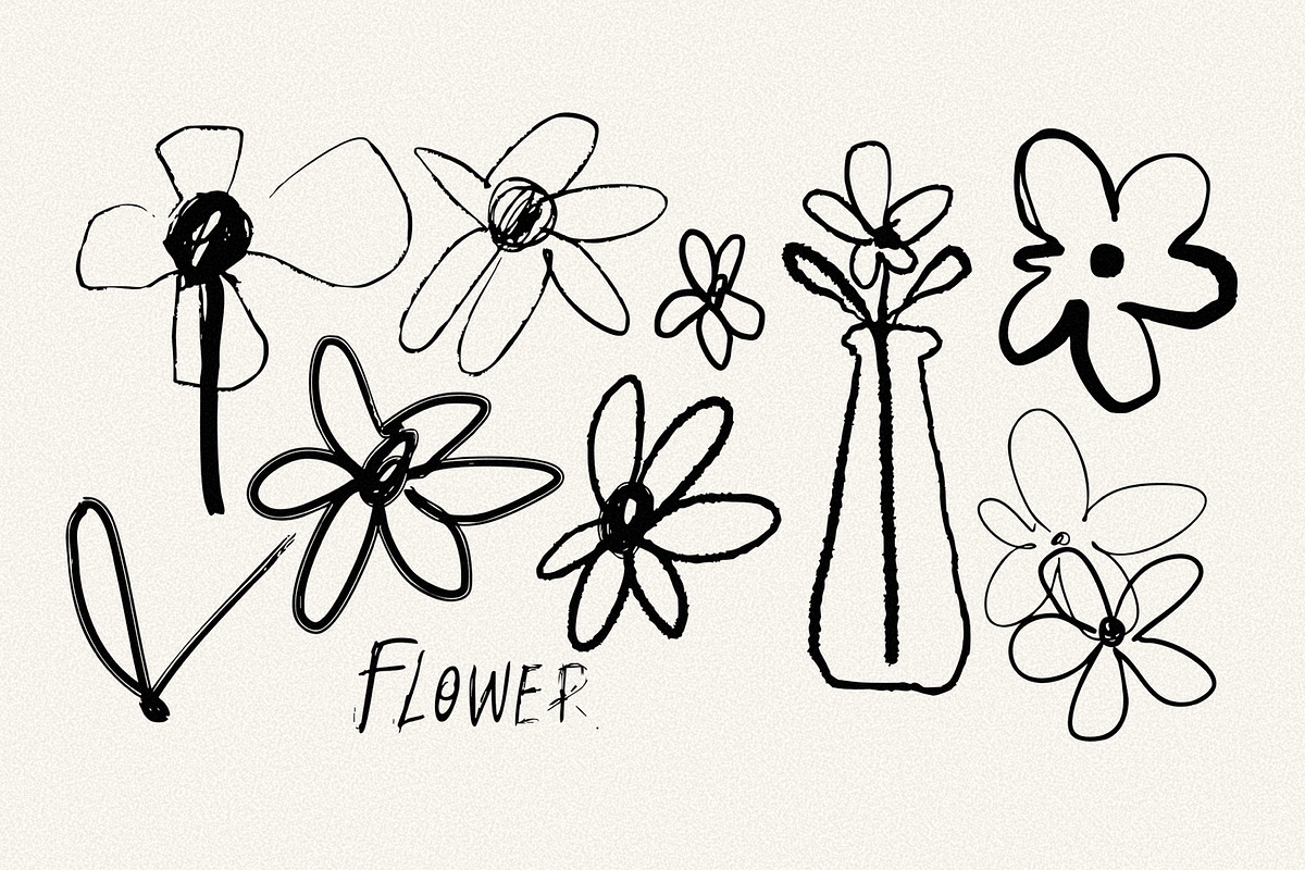 Scribbled flowers, a Decorative Illustration by Twisted Tail (Photo 2 of 6)