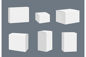 Blank Packages Mockup. Quadrate