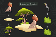 Wild Africa. Safari animals clipart, an Animal Illustration by Samnay Arts (Thumbnail 11 of 12)