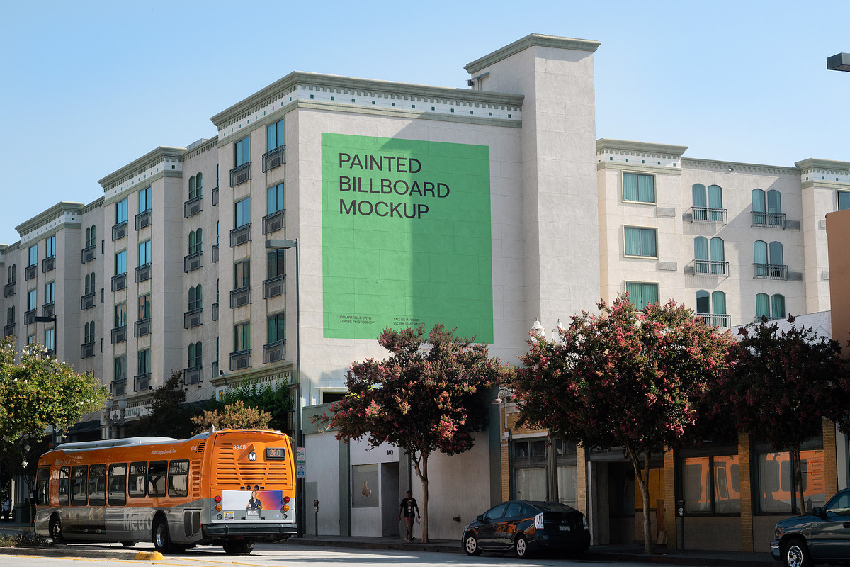Urban Billboard Mural Mockup PSD, an Advertising Mockup by Area Mockups (Photo 1 of 6)