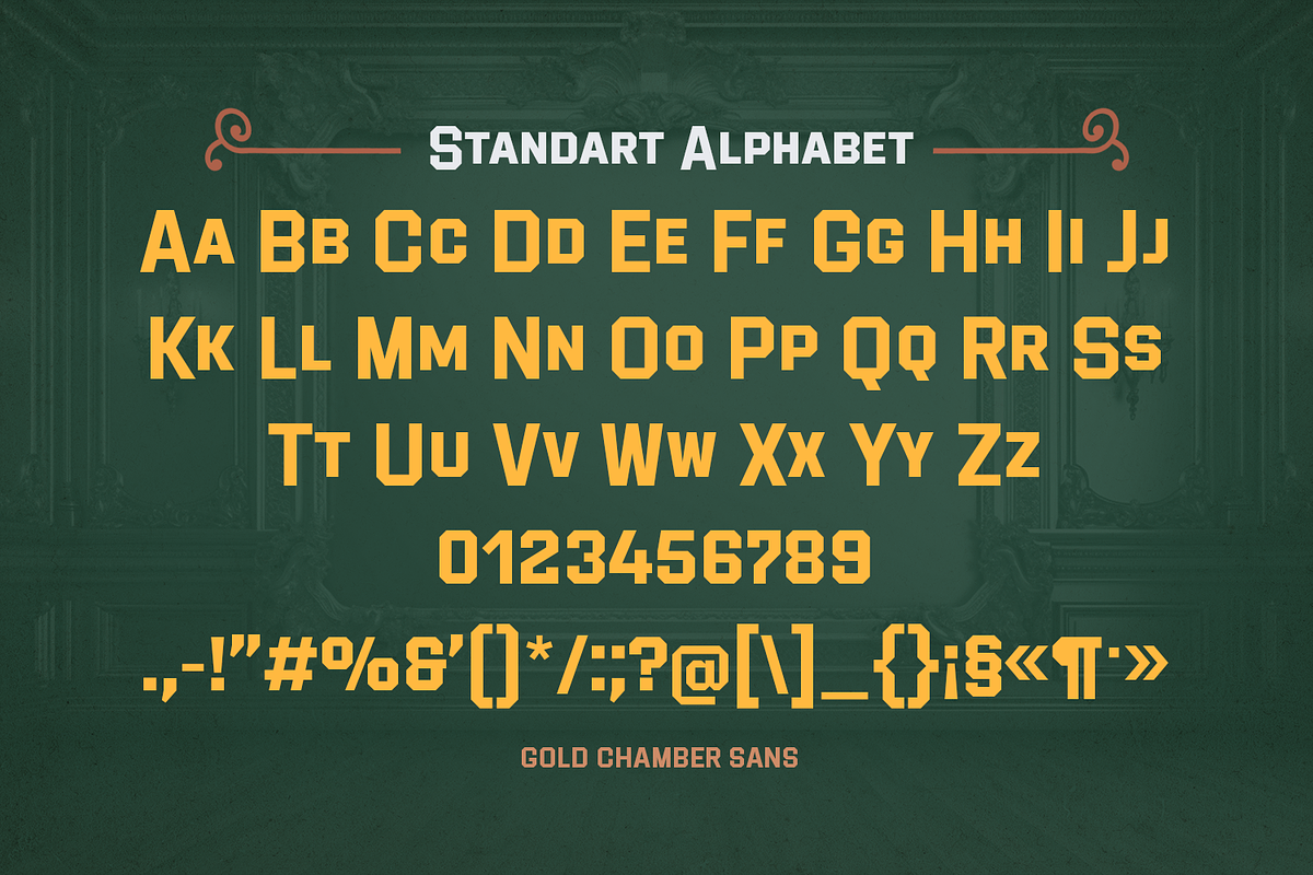 Gold Chamber – Vintage Script, a Sans Serif Font by Almarkhatype (Photo 3 of 12)