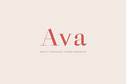 Ava - A Classy Serif Typeface, a Serif Font by Cassandra Cappello (Thumbnail 1 of 5)