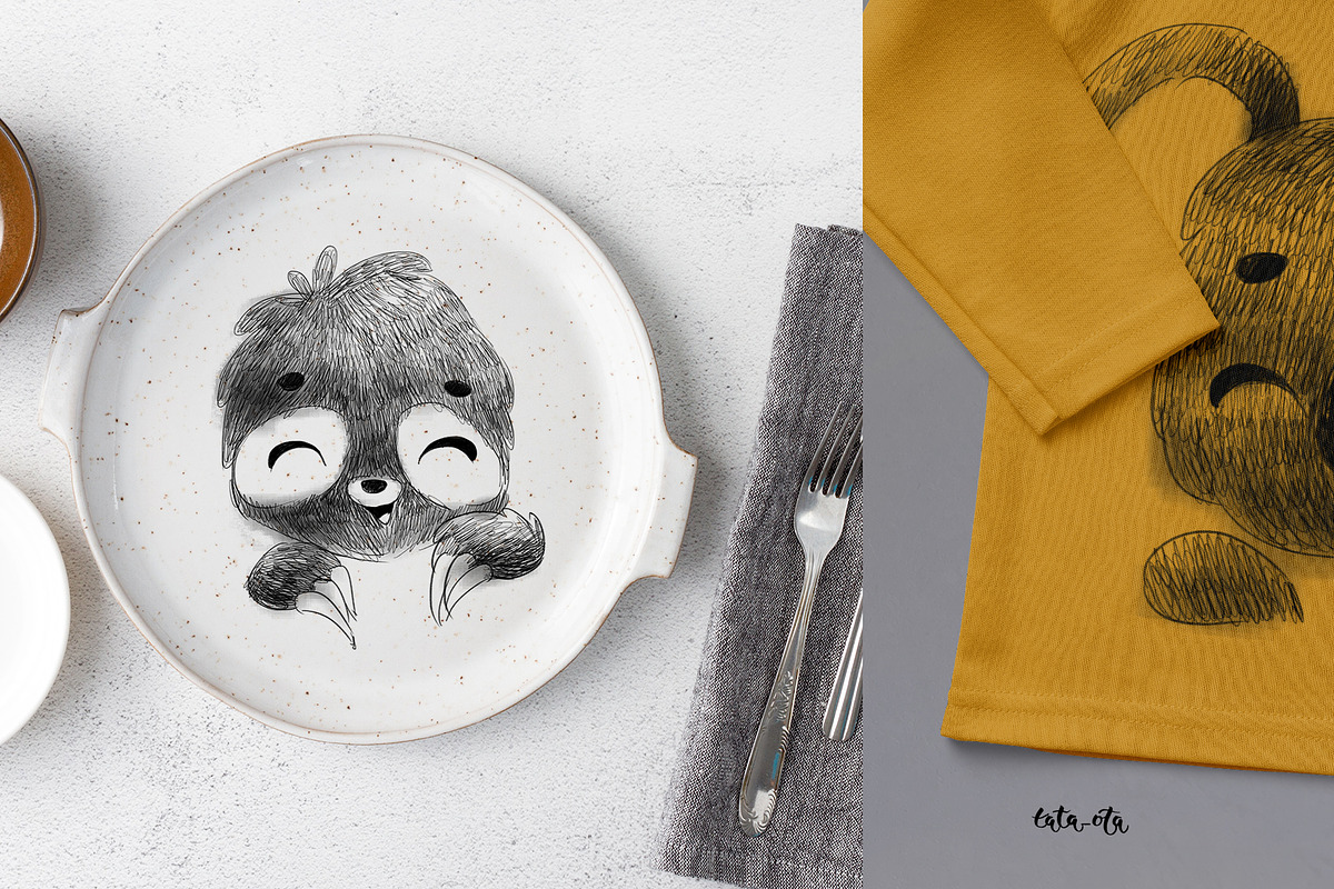 Cute animal faces. Posters, an Animal Illustration by tata_ota (Photo 2 of 8)