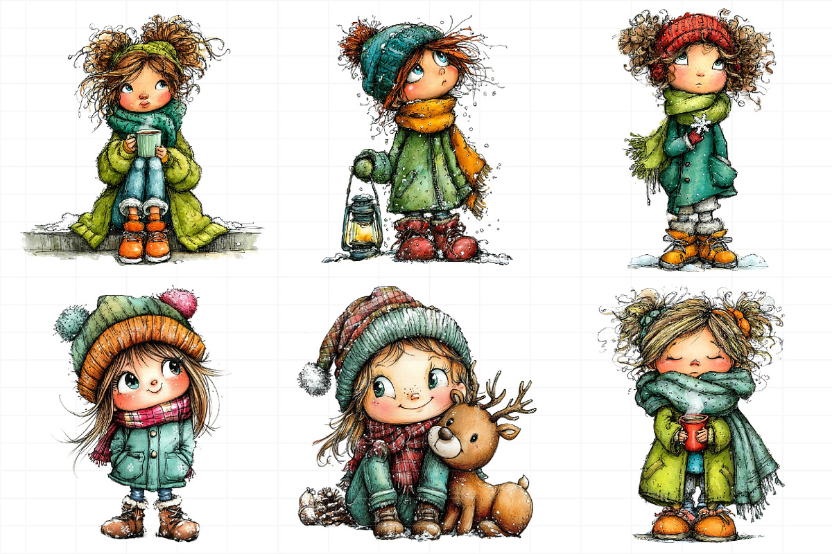 Winter Girl Clipart, an Illustration by Daily.Designs (Photo 5 of 5)