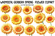Whimsical gerbera spring Flower, an Illustration by Designworld (Thumbnail 1 of 5)