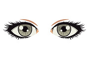 Anime Style Vector Set of Flat Eyes., a Person Illustration by Gomolach (Thumbnail 17 of 25)