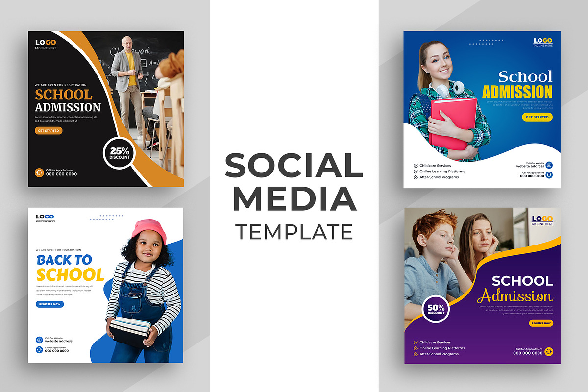 Back to School Social Media post, a Social Media Template by Designgrove