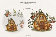 Cozy Autumn Gnomes & Pumpkin Clipart, a Decorative Illustration by Jenny Quince (Thumbnail 9 of 11)