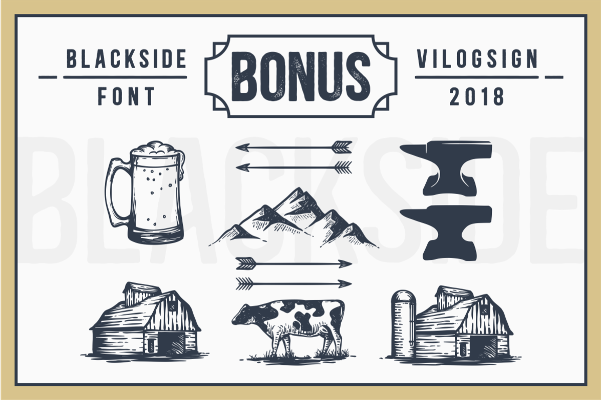 Blackside a vintage Font, a Font by Vilogsign (Photo 4 of 9)