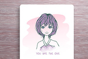 Hand Drawn Greetings Cards, a Person Illustration by Designifty (Thumbnail 4 of 5)