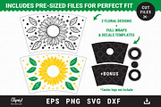 Sunflower Wrap Venti Cold Cup 24 Oz, an Object Graphic by ClipartMuchLove (Thumbnail 2 of 4)