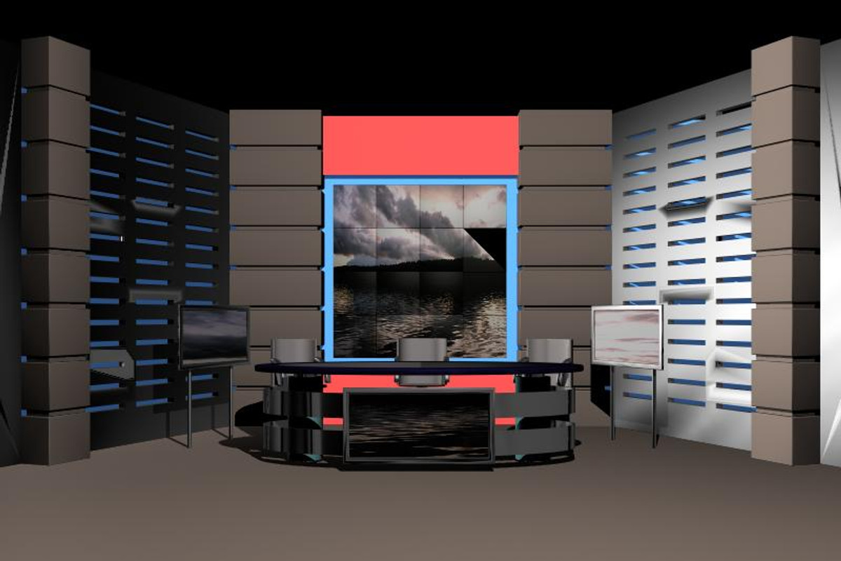 TV News Studio 004, a Furniture 3D Model by akerStudio (Photo 4 of 5)
